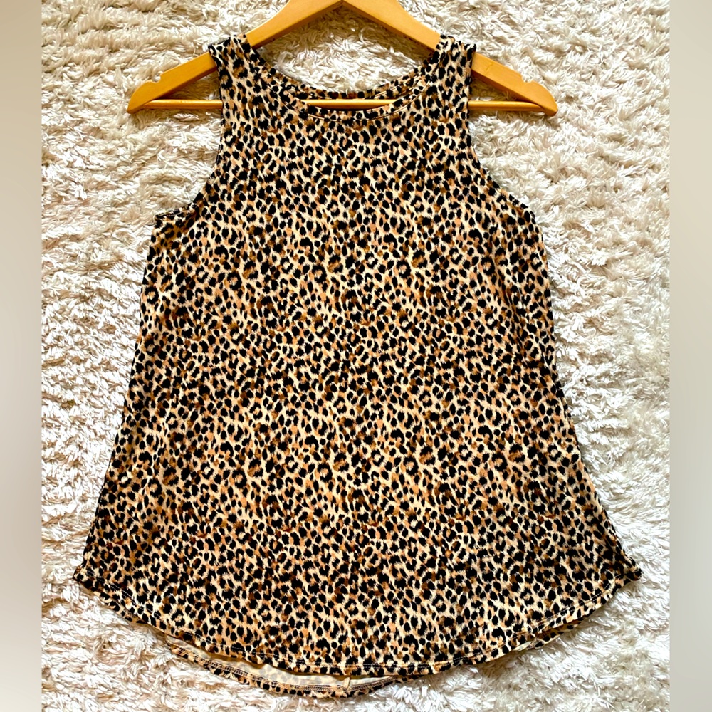 Old Navy Cheetah Tank - Layering Tank Top - Shirt Leopard NEW XS